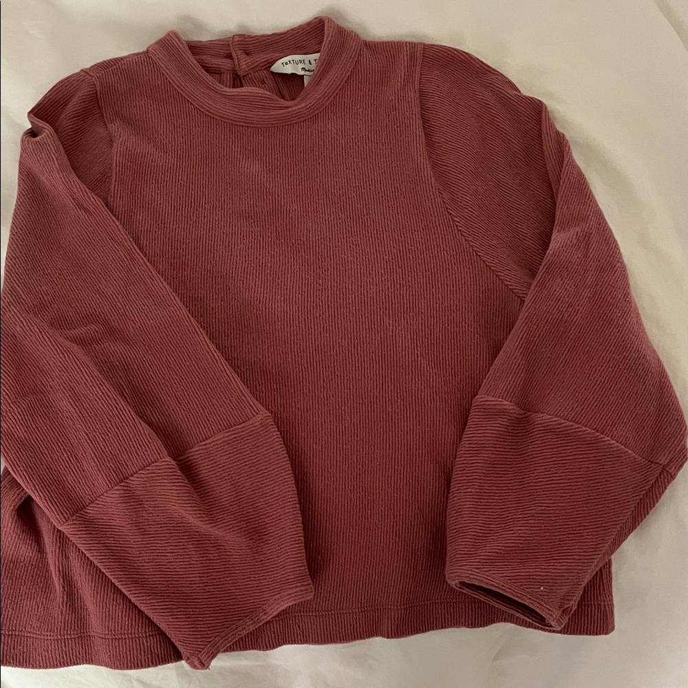 Madewell Women's Cowl Neck Sweater in Rusty Pink
